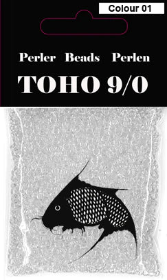 TOHO perler 9/0 farve 01 klar transparent 40g