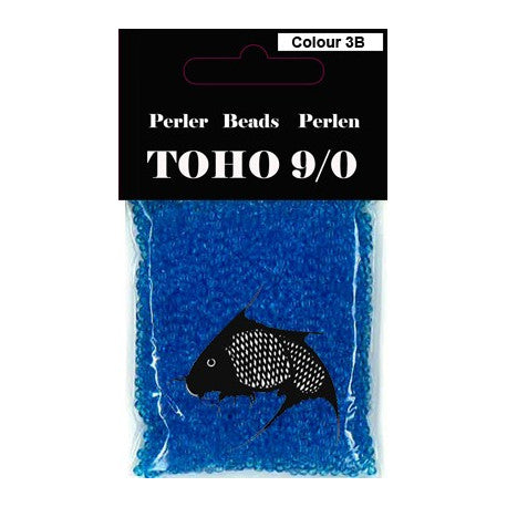 TOHO perler 9/0 40gr farve 3 B klar turkis transparent