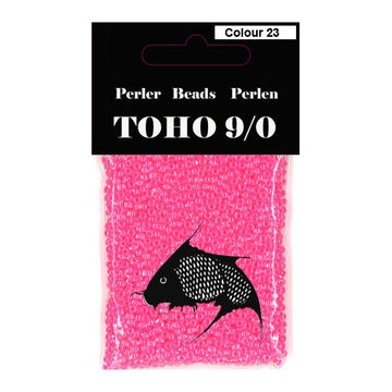 TOHO perler 9/0 farve 23 neon pink 40g