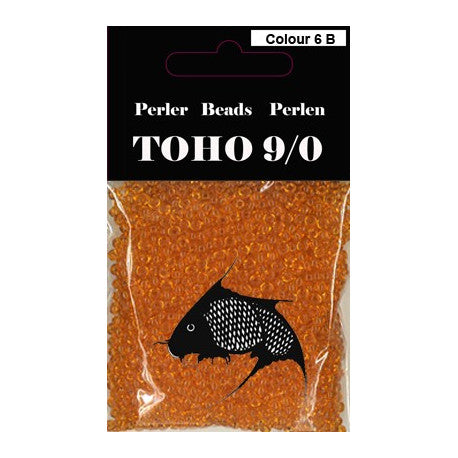 TOHO perler 9/0 farve 6B orange transparent 40g