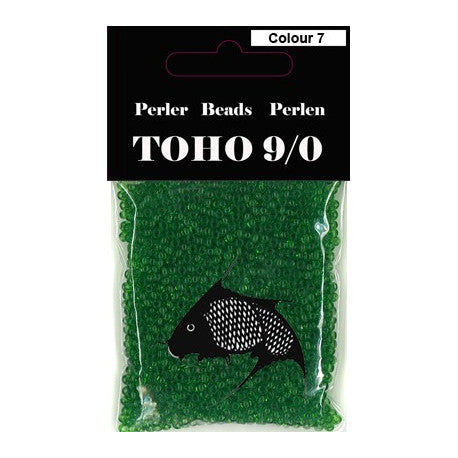 TOHO perler 9/0 farve 7 grøn transparent 40g