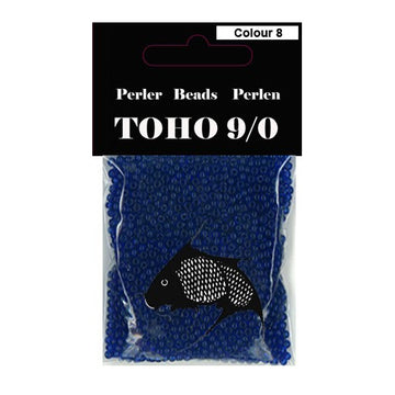 TOHO perler 9/0 farve 8 mørkeblå transparent 40g