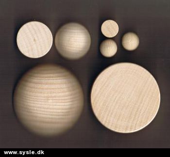 Træknapper natur træ diameter 50mm