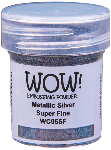 WOW embossing powder Metallic Silver Super Fine WC05SF 15 ml