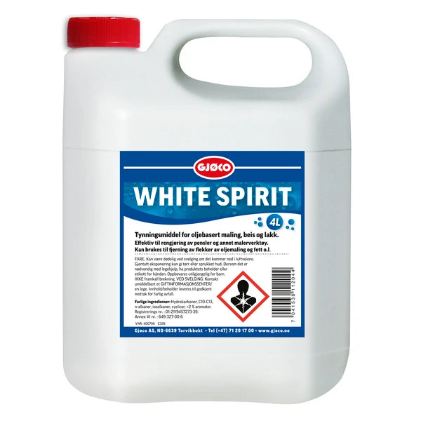 Terpentin Mineralsk White Spirit (Fortynder 2302)  4L
