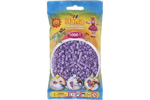Hama perler midi 1000 stk pastel lilla