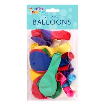 Balloner store 20 stk Heliums kvalitet - ass. farver
