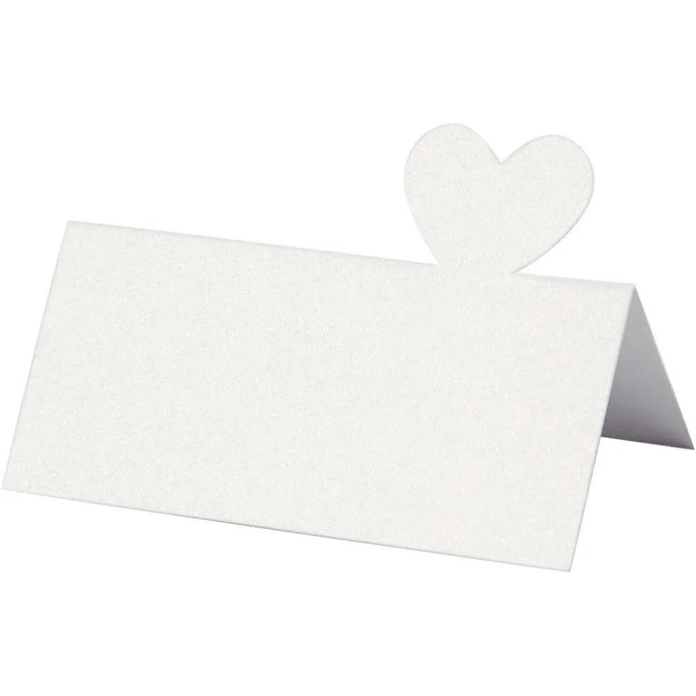 Bordkort med perlemor 8x8,5cm 20 stk
