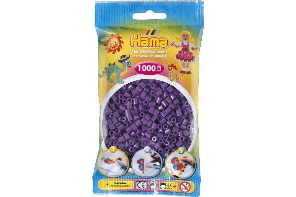 Hama perler midi 1000stk lilla