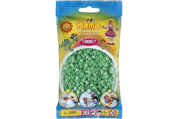 Hama perler 1000stk lys grøn
