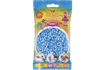 Hama perler midi 1000 stk pastel blå