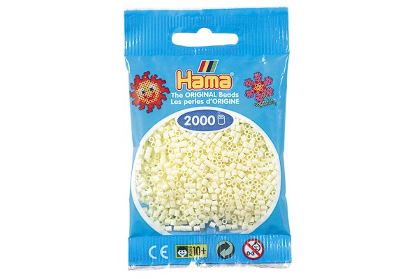 Hama mini perler 2000stk creme