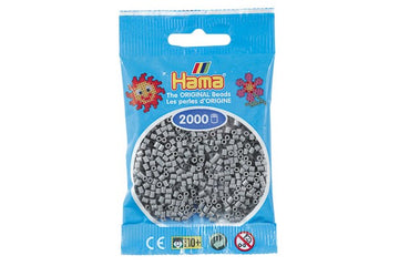 Hama perler mini 2000stk grå