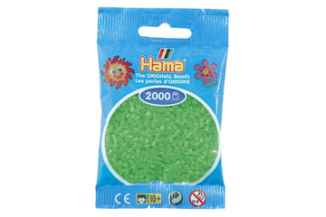 Hama perler mini 2000stk flour. grøn