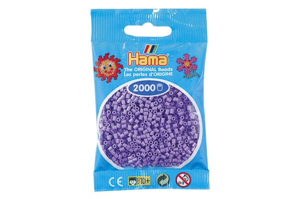 Hama perler mini 2000stk pastel lilla
