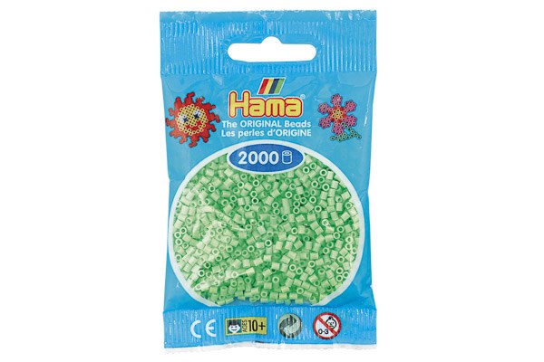 Hama perler mini 2000 stk pastel grøn