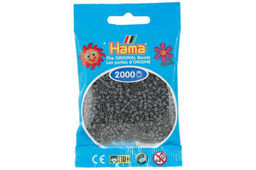 Hama perler mini 2000stk mørk grå