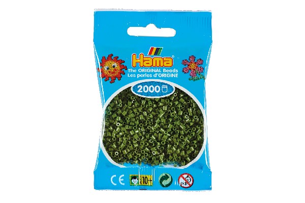 Hama perler mini 2000stk oliven