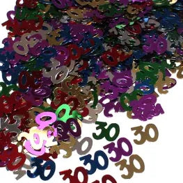 Konfetti 30 år ass. farver