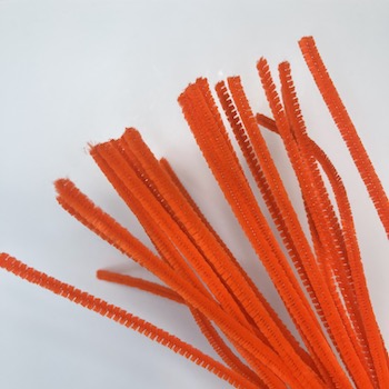 Chenille/piberenser 6mm x 30cm orange